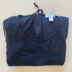 Ann Taylor Loft Fitted Navy Blue Sweater (Size M)